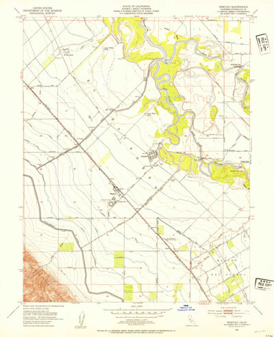 United States Geological Survey Westley, CA (1952, 24000-Scale) digital map