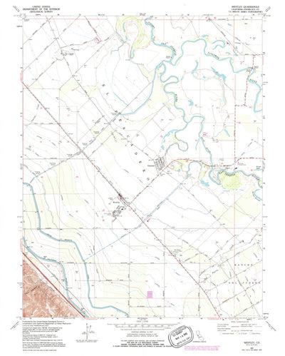 United States Geological Survey Westley, CA (1991, 24000-Scale) digital map