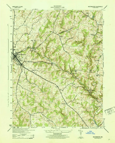 United States Geological Survey Westminster, MD (1944, 31680-Scale) digital map