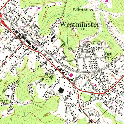 United States Geological Survey Westminster, SC (1963, 24000-Scale) digital map