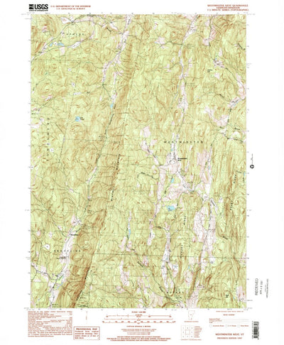 United States Geological Survey Westminster West, VT (1997, 24000-Scale) digital map