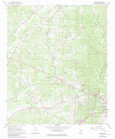 United States Geological Survey Weston, AL (1967, 24000-Scale) digital map