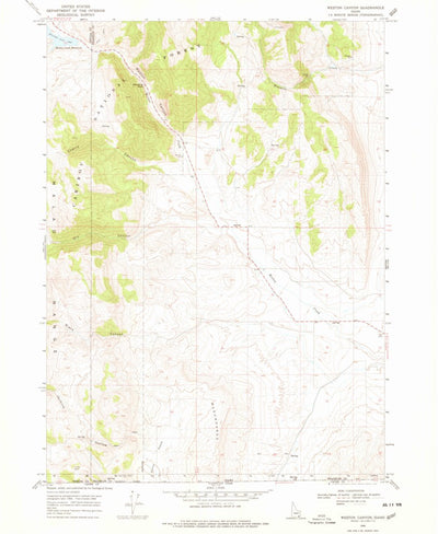 United States Geological Survey Weston Canyon, ID (1968, 24000-Scale) digital map
