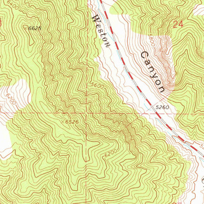 United States Geological Survey Weston Canyon, ID (1968, 24000-Scale) digital map