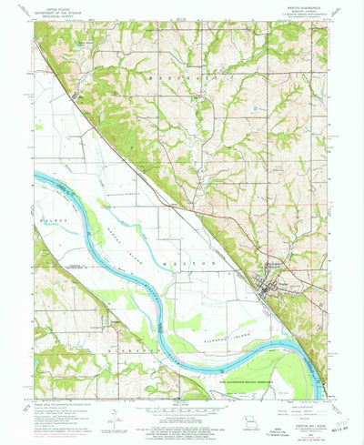 United States Geological Survey Weston, MO-KS (1961, 24000-Scale) digital map