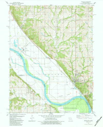 United States Geological Survey Weston, MO-KS (1984, 24000-Scale) digital map