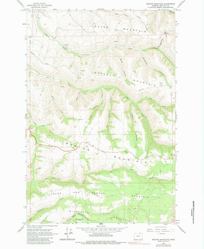 United States Geological Survey Weston Mountain, OR (1964, 24000-Scale) digital map