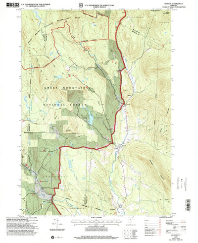 United States Geological Survey Weston, VT (1997, 24000-Scale) digital map