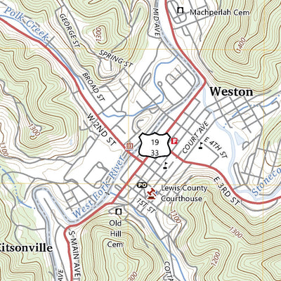 United States Geological Survey Weston, WV (2023, 24000-Scale) digital map