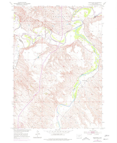 United States Geological Survey Westover, SD (1951, 24000-Scale) digital map
