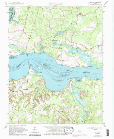 United States Geological Survey Westover, VA (1965, 24000-Scale) digital map