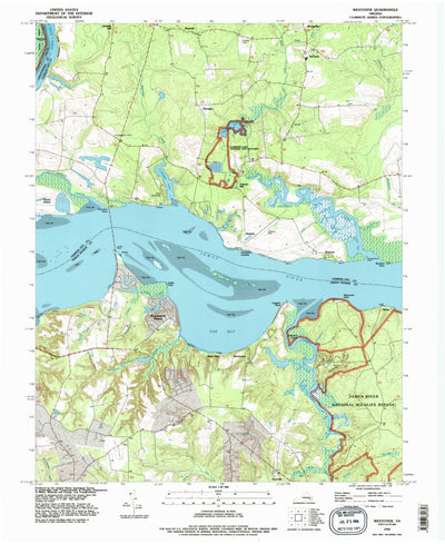 United States Geological Survey Westover, VA (1994, 24000-Scale) digital map