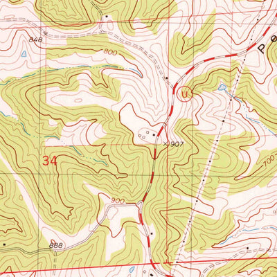 United States Geological Survey Westphalia East, MO (1981, 24000-Scale) digital map