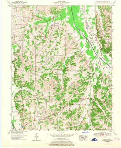 United States Geological Survey Westplains, KY (1951, 24000-Scale) digital map