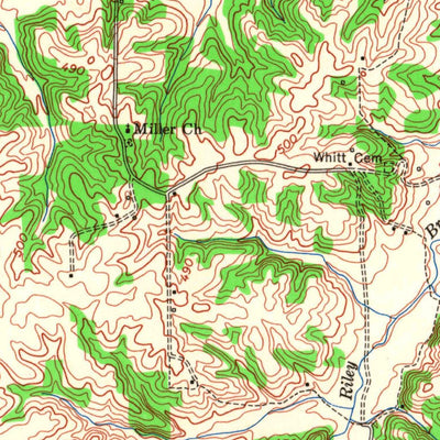 United States Geological Survey Westplains, KY (1951, 24000-Scale) digital map