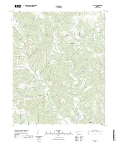 United States Geological Survey Westpoint, TN (2022, 24000-Scale) digital map