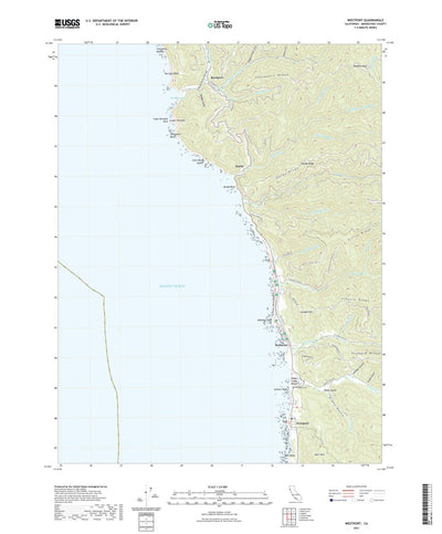 United States Geological Survey Westport, CA (2021, 24000-Scale) digital map
