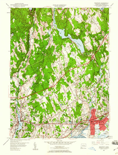 United States Geological Survey Westport, CT (1951, 24000-Scale) digital map