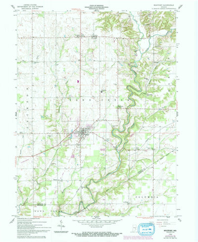 United States Geological Survey Westport, IN (1958, 24000-Scale) digital map