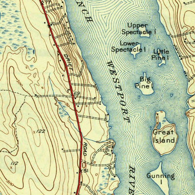 United States Geological Survey Westport, MD (1942, 31680-Scale) digital map
