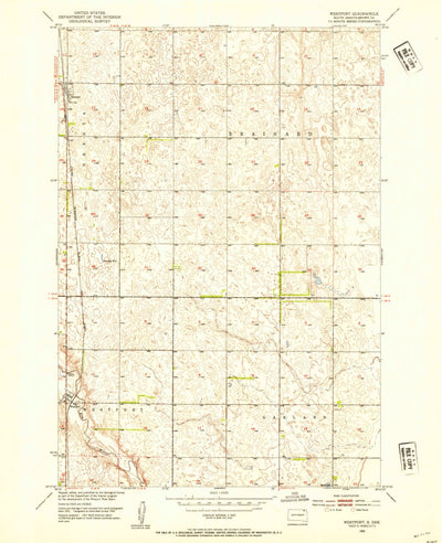 United States Geological Survey Westport, SD (1952, 24000-Scale) digital map
