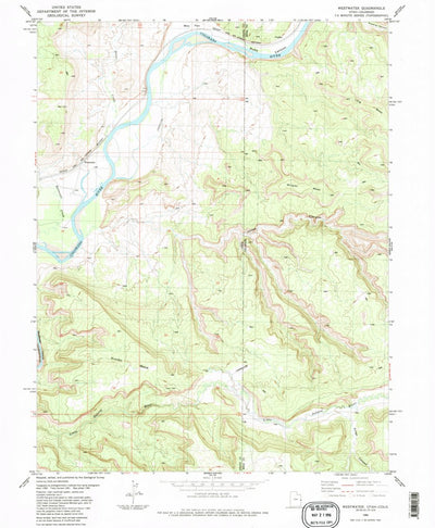 United States Geological Survey Westwater, UT-CO (1985, 24000-Scale) digital map