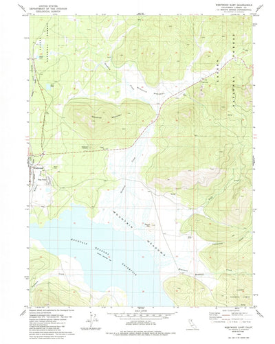 United States Geological Survey Westwood East, CA (1980, 24000-Scale) digital map