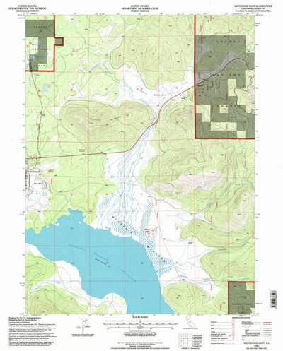 United States Geological Survey Westwood East, CA (1995, 24000-Scale) digital map