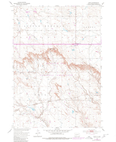 United States Geological Survey Weta, SD (1950, 24000-Scale) digital map