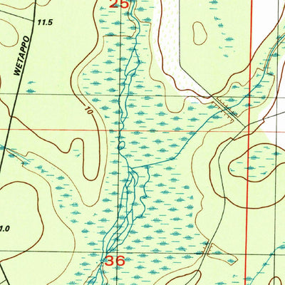 United States Geological Survey Wetappo Creek, FL (1994, 24000-Scale) digital map