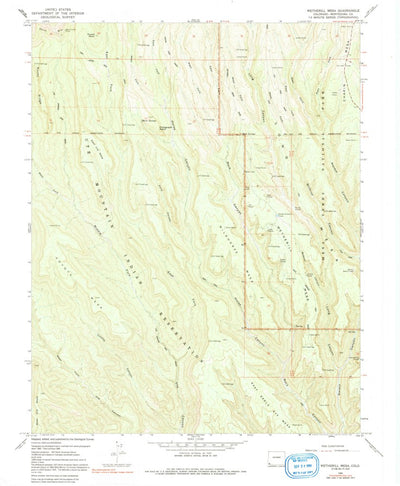 United States Geological Survey Wetherill Mesa, CO (1966, 24000-Scale) digital map