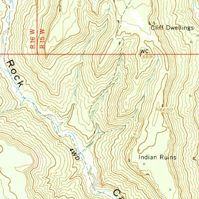 United States Geological Survey Wetherill Mesa, CO (1966, 24000-Scale) digital map