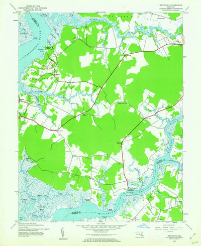 United States Geological Survey Wetipquin, MD (1942, 24000-Scale) digital map