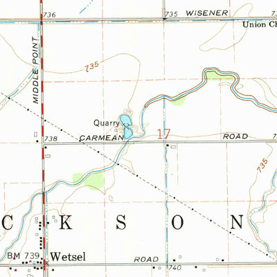 United States Geological Survey Wetsel, OH (1960, 24000-Scale) digital map