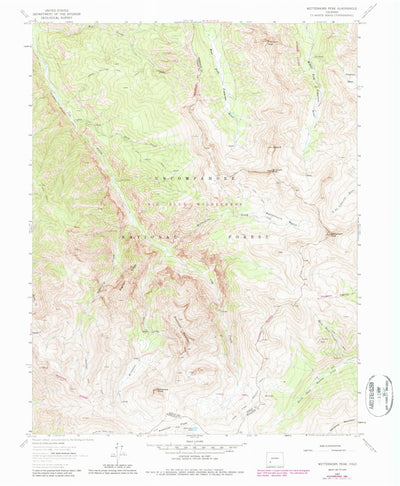 United States Geological Survey Wetterhorn Peak, CO (1963, 24000-Scale) digital map