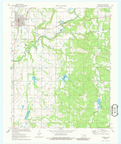 United States Geological Survey Wetumka, OK (1971, 24000-Scale) digital map