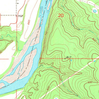 United States Geological Survey Wetumka SE, OK (1971, 24000-Scale) digital map