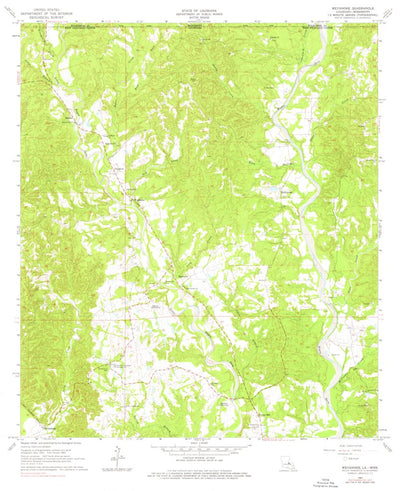 United States Geological Survey Weyanoke, LA-MS (1965, 24000-Scale) digital map