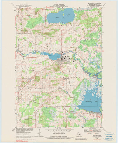 United States Geological Survey Weyauwega, WI (1969, 24000-Scale) digital map