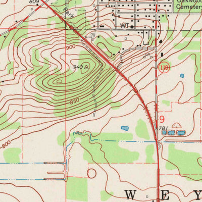 United States Geological Survey Weyauwega, WI (1969, 24000-Scale) digital map