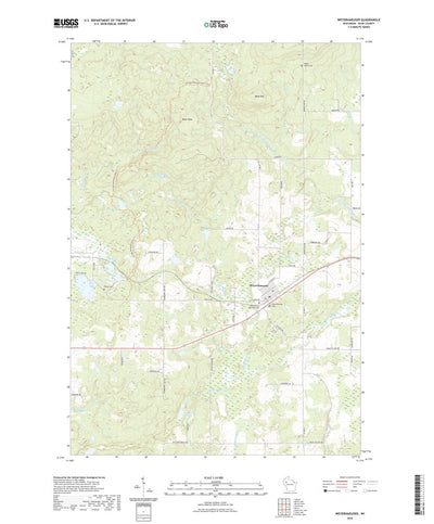 United States Geological Survey Weyerhaeuser, WI (2022, 24000-Scale) digital map