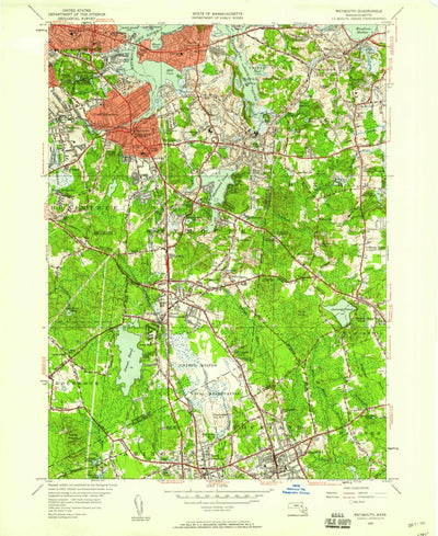 United States Geological Survey Weymouth, MA (1947, 24000-Scale) digital map