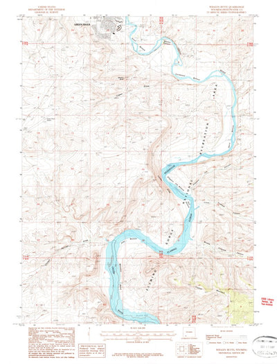 United States Geological Survey Whalen Butte, WY (1987, 24000-Scale) digital map