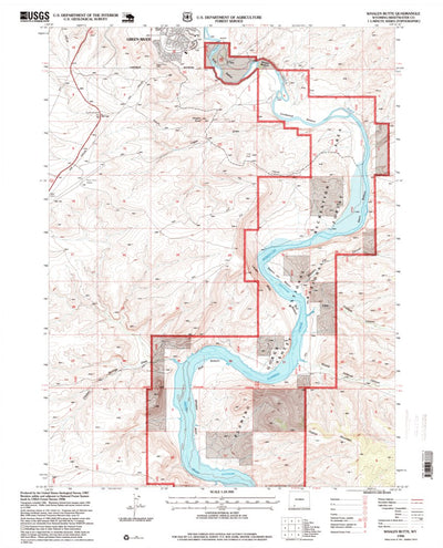 United States Geological Survey Whalen Butte, WY (1996, 24000-Scale) digital map
