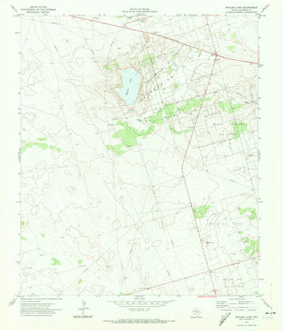 United States Geological Survey Whalen Lake, TX (1971, 24000-Scale) digital map