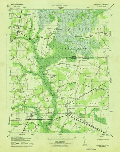 United States Geological Survey Whaleyville, MD-DE (1943, 31680-Scale) digital map