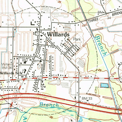 United States Geological Survey Whaleyville, MD-DE (1992, 24000-Scale) digital map