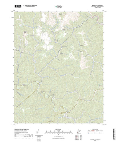 United States Geological Survey Wharncliffe, WV (2023, 24000-Scale) digital map