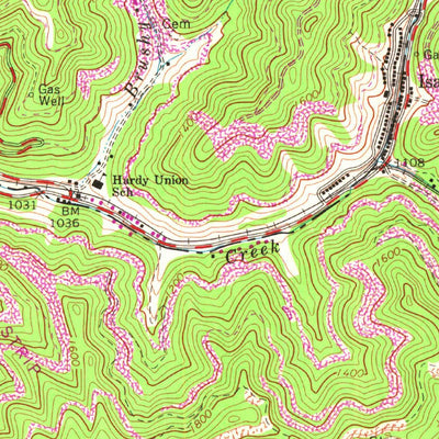 United States Geological Survey Wharncliffe, WV-VA-KY (1963, 24000-Scale) digital map