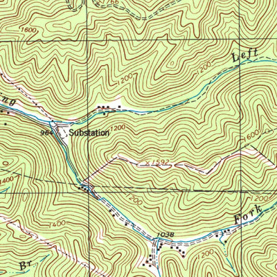 United States Geological Survey Wharncliffe, WV-VA-KY (2001, 24000-Scale) digital map